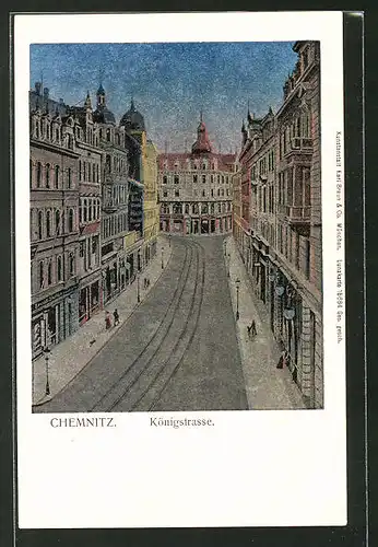 Luna-AK Chemnitz, Blick in die Königstrasse