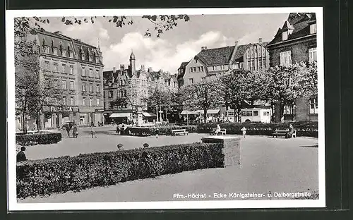 AK Frankfurt-Höchst, Partie an der Königsteiner Ecke Dalbergstrasse