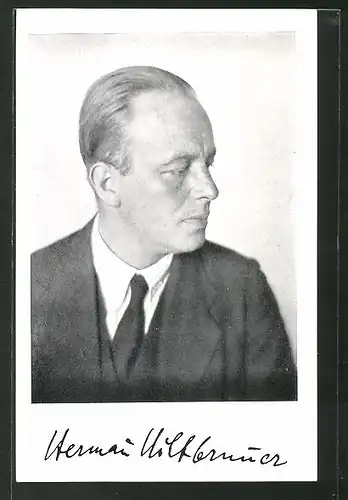 AK Hermann Hiltbrunner, Portrait des Lyrikers