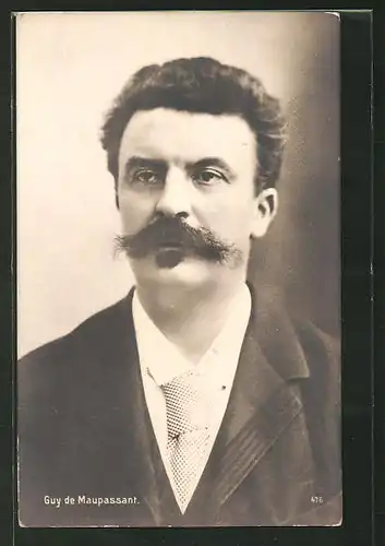 AK Guy de Maupassant, Portrait des Autors