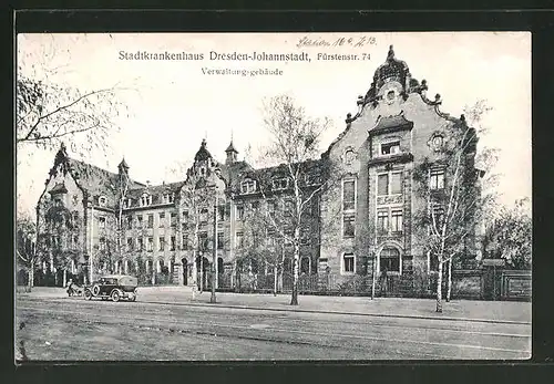 AK Dresden, Stadtkrankenhaus Dresden-Johannstadt, Fürstenstrasse 74, Verwaltung