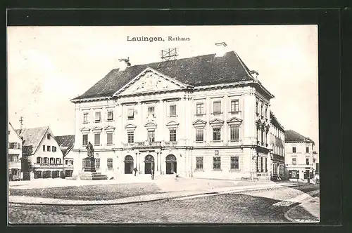 AK Lauingen, Blick auf das Rathaus