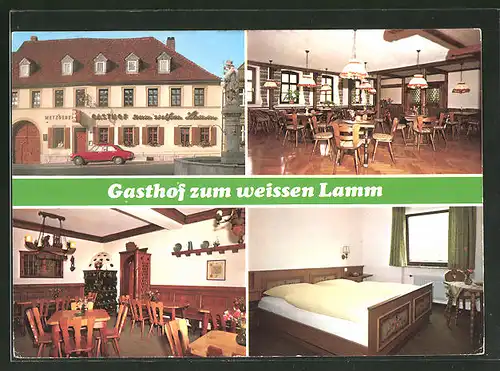 AK Sommerach a. Main, Gasthof zum Weissen Lamm, Fam. Edmund Strobel