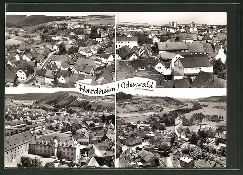 AK Hardheim / Odenwald, Totalansicht aus der Vogelschau