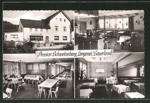 AK Langenei / Sauerland, Pension und Gasthaus Heinr. Schweinsberg