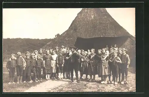 Foto-AK Neuenburg, Kinderfest 1913