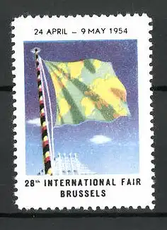 Reklamemarke Brussel, 28th international Fair 1954, Messelogo