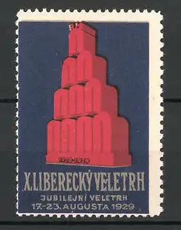 Reklamemarke Liberecky, X. Veletrh 1929, Messelogo