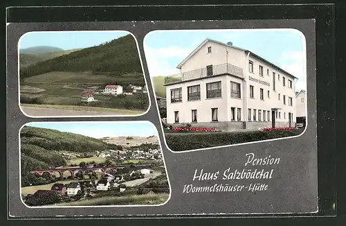 AK Wommelshäuser-Hütte, Pension Haus Salzbödetal, Ortsansicht