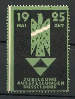 Reklamemarke Düsseldorf, Jubiläums-Ausstellung 1925, Messelogo