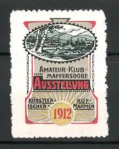 Reklamemarke Maffersdorf, Ausstellung künstlerischer Aufnahmen 1912, Ortsansicht