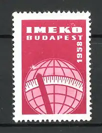 Reklamemarke Budapest, "Imeko"-Ausstellung 1958, rot