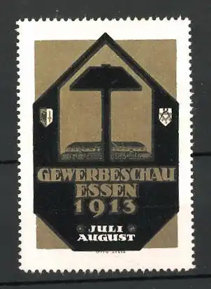 Reklamemarke Essen, Gewerbeschau 1913, Messelogo