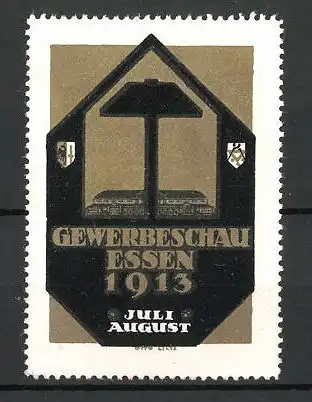 Reklamemarke Essen, Gewerbeschau 1913, Messelogo