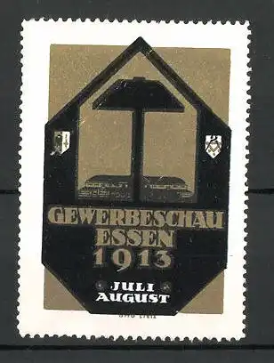 Reklamemarke Essen, Gewerbeschau 1913, Messelogo