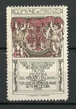 Reklamemarke Firenze, Esposizione Internazionale di Floricultura, Wappen