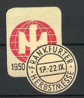 Präge-Reklamemarke Frankfurt, Frankfurter Herbstmesse 1950, Messelogo