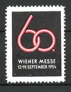 Reklamemarke Wien, 60. Wiener Messe 1954