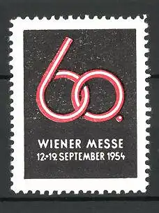 Reklamemarke Wien, 60. Wiener Messe 1954