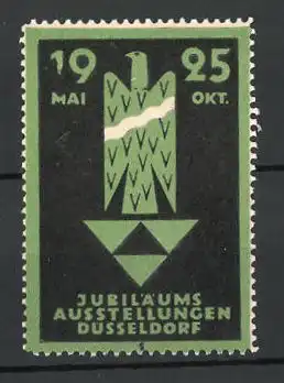 Reklamemarke Düsseldorf, Jubiläums-Ausstellung 1925, Messelogog