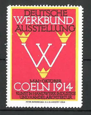 Reklamemarke Köln, Deutsche Werkbund-Ausstellung 1914, Messelogo