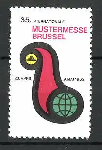 Reklamemarke Brüssel, 35. internationale Mustermesse 1962, Messelogo