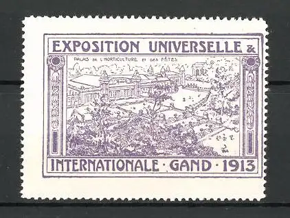 Reklamemarke Gand, Exposition Universelle 1913, palais de l'horticulture