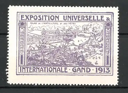 Reklamemarke Gand, Exposition Universelle 1913, palais de l'Horticulture et des Fêtes