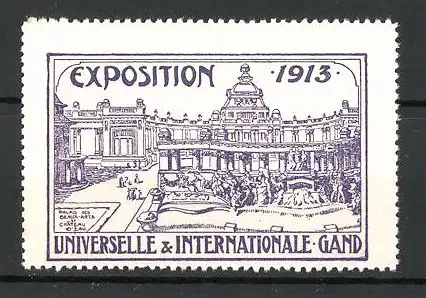 Reklamemarke Gand, Exposition Universelle 1913, palais de Beaux-Arts