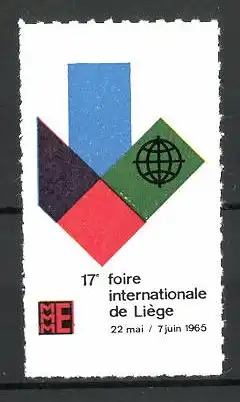Reklamemarke Liége, 17e Foire Internationale 1965, Messelogo