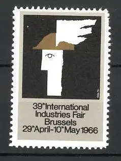 Reklamemarke Brussels, 39th Internationale Industries 1966, Messelogo