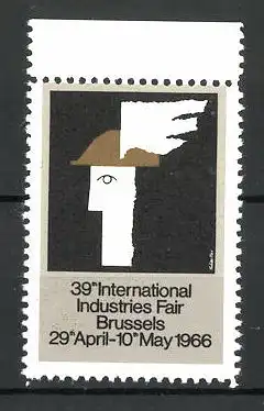 Reklamemarke Brussels, 39th International Industries Fair 1966, Messelogo