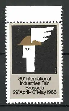 Reklamemarke Brussels, 39th International Industries Fair 1966, Messelogo