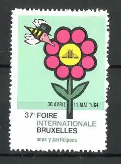 Reklamemarke Bruxelles, 37e Foire Internationale 1964, Messelogo