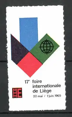 Reklamemarke Liége, 17e Foire Internationale 1965, Messelogo