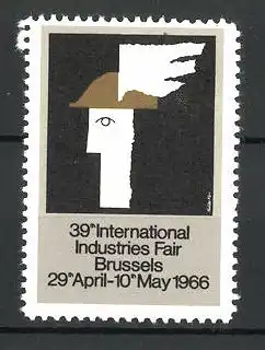 Reklamemarke Brussels, 39th Internationale Industries Fair 1966, Messelogo