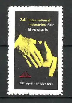 Reklamemarke Brussels, 34th International Industries 1961, Messelogo