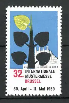 Reklamemarke Brüssel, 32. Internationale Mustermesse 1959, Messelogo