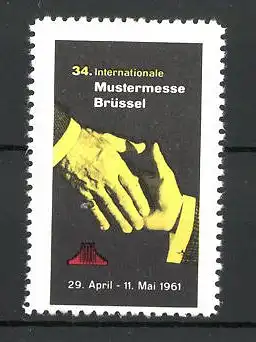 Reklamemarke Brüssel, 34. internationale Mustermesse 1961, Messelogo