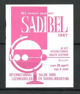 Reklamemarke Brussel, "Sadibel"-Ausstellung 1967, Messelogo