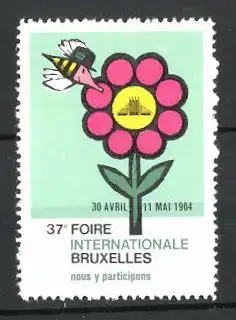 Reklamemarke Bruxelles, 37e Foire Internationale 1964, Messelogo