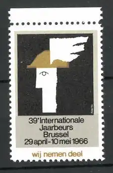 Reklamemarke Brussel, 39e internationale Jaarbeurs 1966, Messelogo