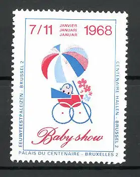 Reklamemarke Bruxelles, Baby-Show 1968, Messelogo