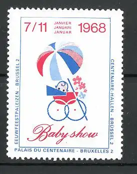 Reklamemarke Bruxelles, Baby-Show 1968, Messelogo