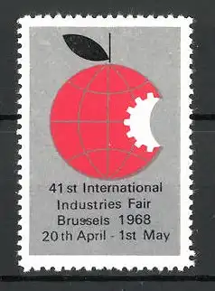 Reklamemarke Brussels, 41st international Industries Fair 1968, Messelogo
