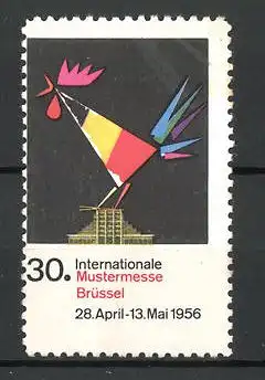 Reklamemarke Brüssel, 30. Internationale Mustermesse 1956, Messelogo