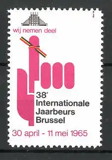 Reklamemarke Brussel, 38e International Jaarbeurs 1965, Messelogo