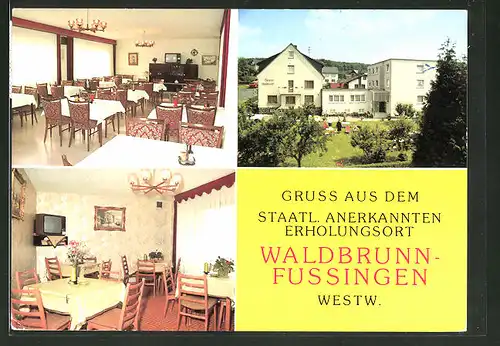 AK Waldbrunn-Fussingen / Wstw., Blick auf die Privatpension Westerwald, Innenansichten