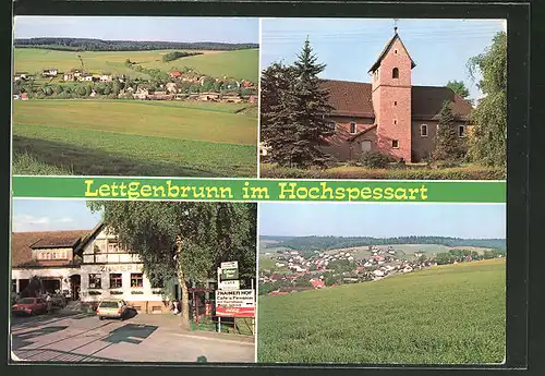 AK Jossgrund-Lettgenbrunn / Spessart, Cafe und Pension Znaimer Hof, Ortsansicht