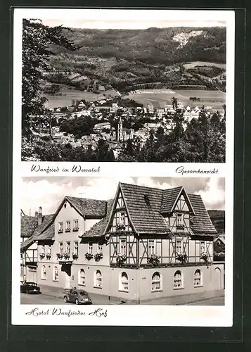 AK Wanfried im Werratal, Panorama & Hotel Wanfrieder Hof